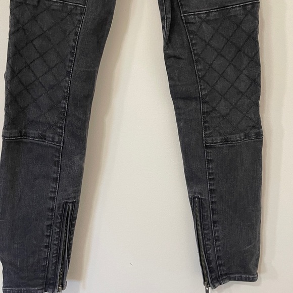 Madewell Jeans Size 26 Ash Black High Riser Skinny Moto Denim - Picture 4 of 15